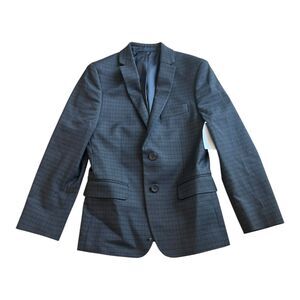 Marc New York Gray Plaid 2 Button Blazer Boys 10 Skinny